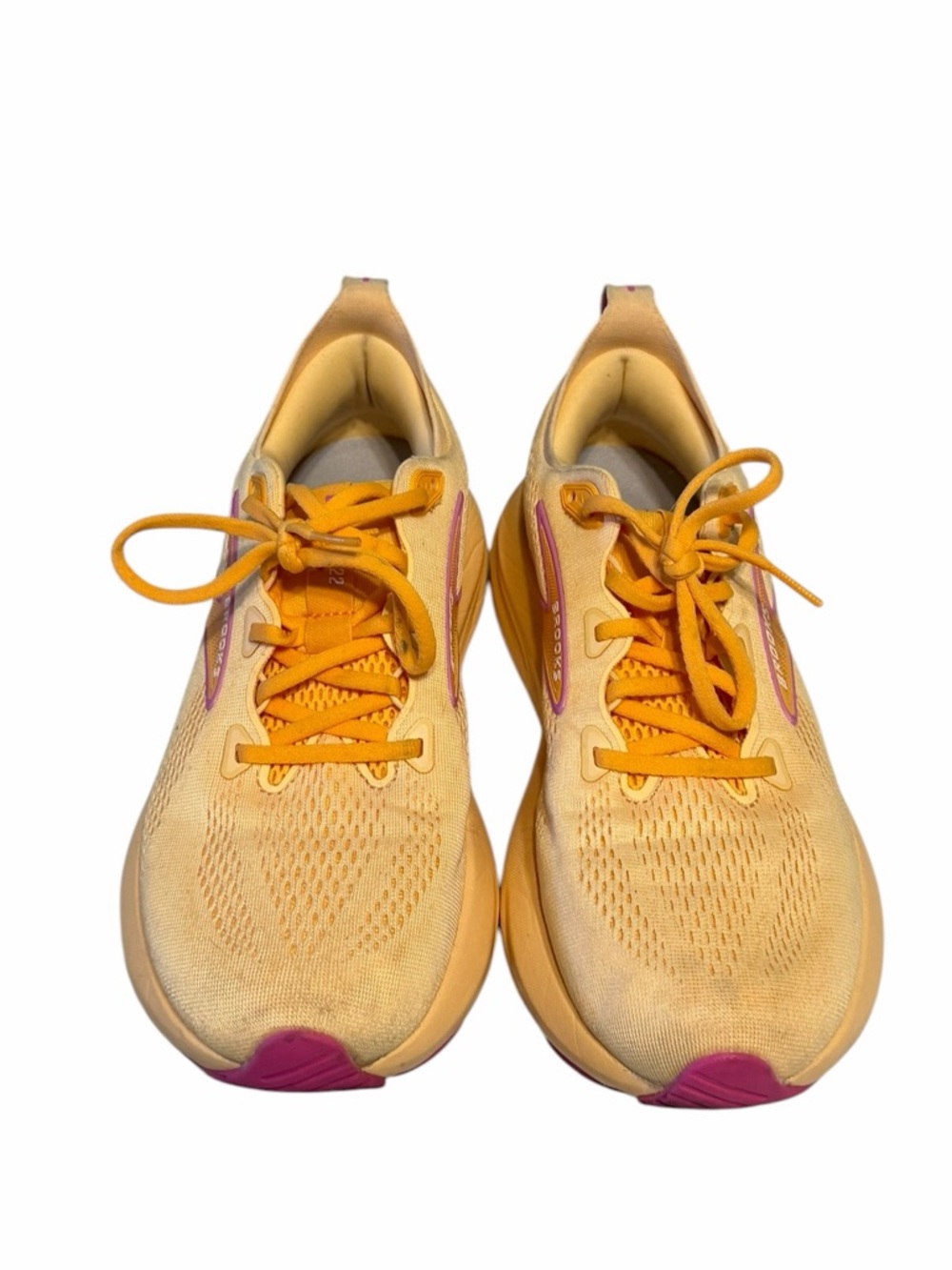 Brooks Women's Yellow and Pink Running Sneakers
